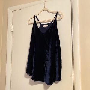 Loft v-neck velvet tank top